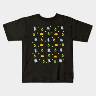 Tacos avocado face mask, Penguin face mask for Kids. Kids T-Shirt